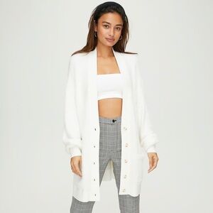 Aritzia Sunday Best Kitten Cardigan- Soft Fuzzy Long Cardigan- Size XS